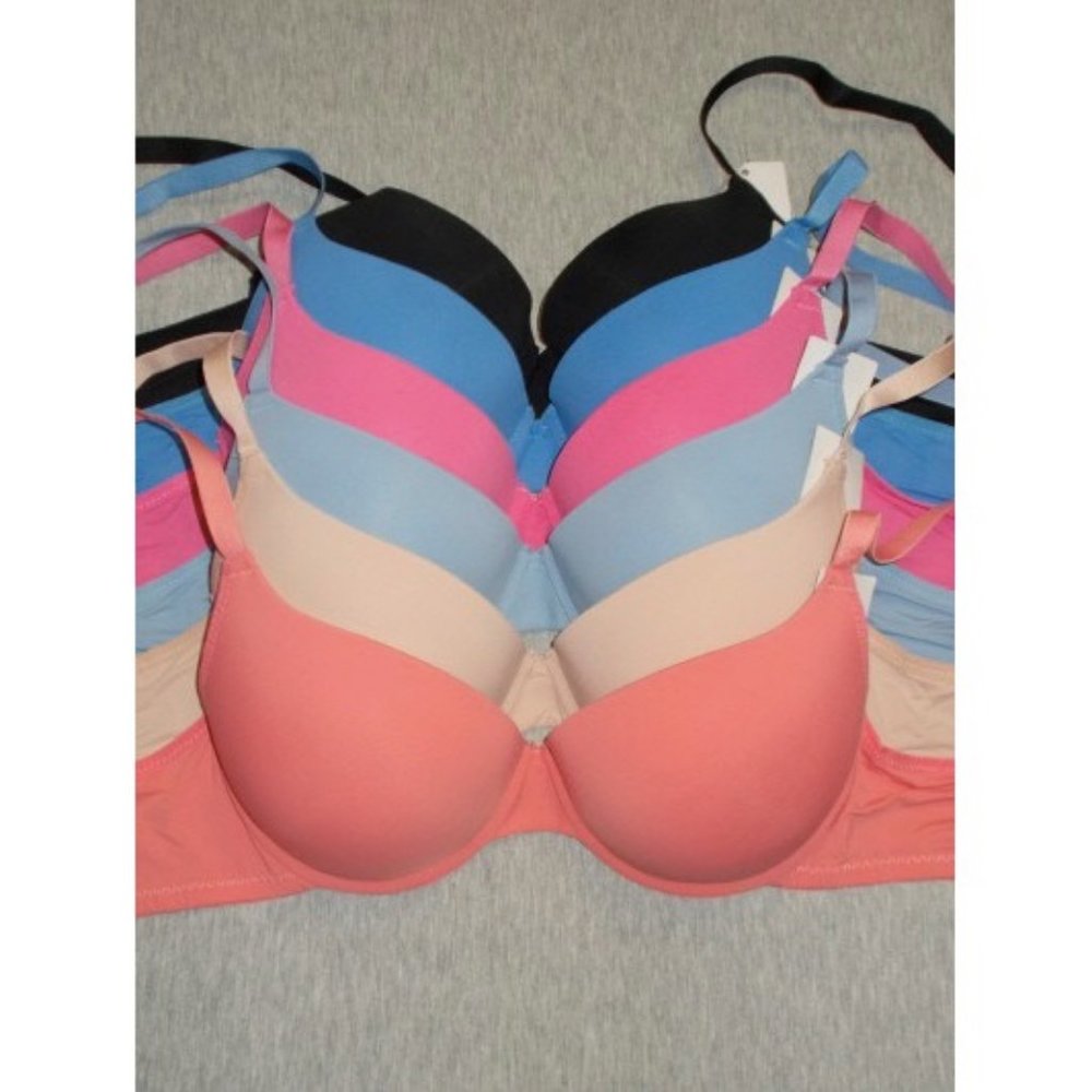 6 Pack Bras Lightly Padded T-shirt B C Cup #68508